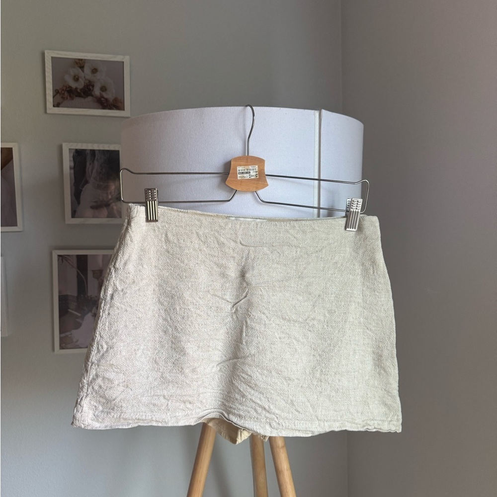 Abercrombie & Fitch Linen Tan Skort